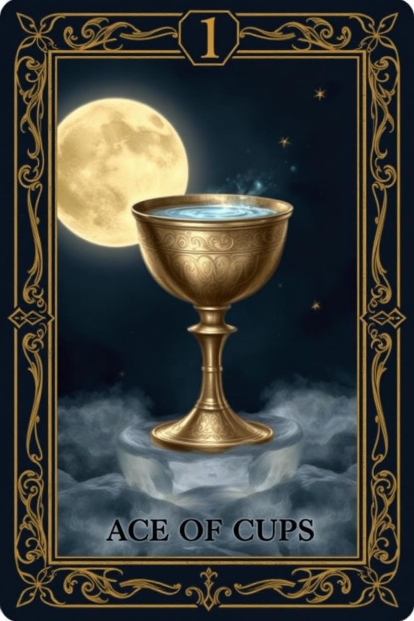 Ace of Cups tarot card.