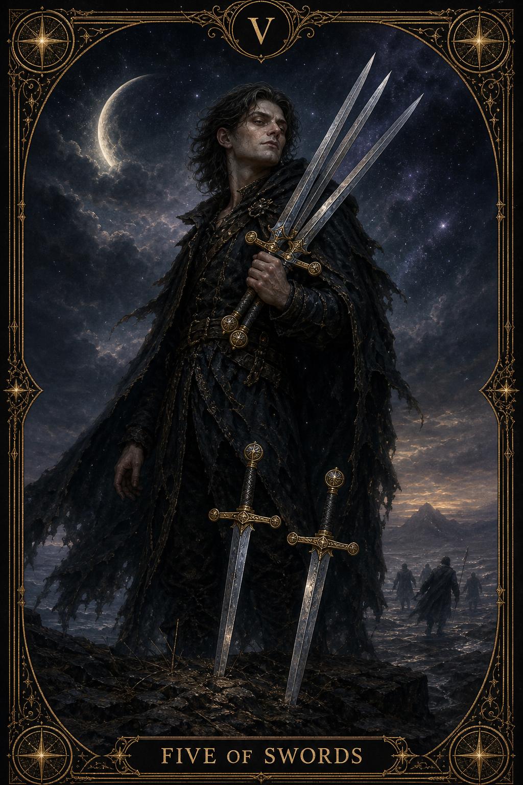 Five of Swords tarot card.