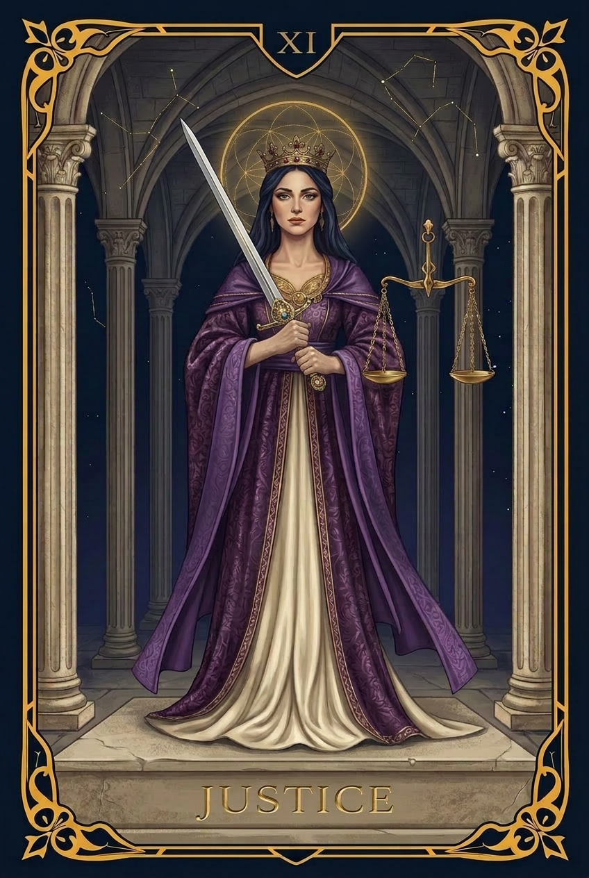 Justice tarot card placeholder.