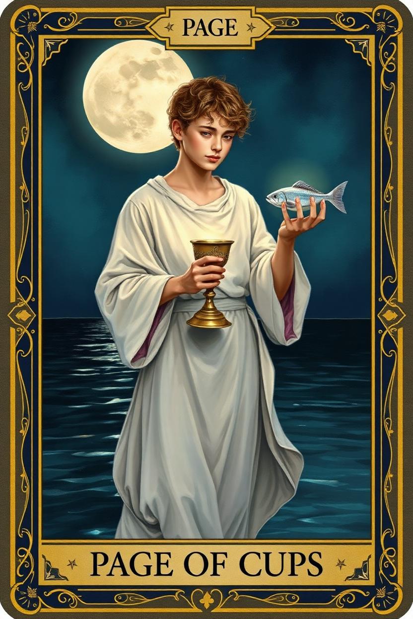 Page of Cups tarot card.