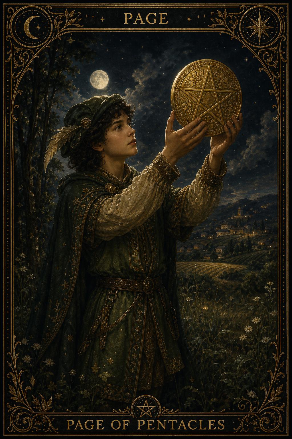 Page of Pentacles tarot card.
