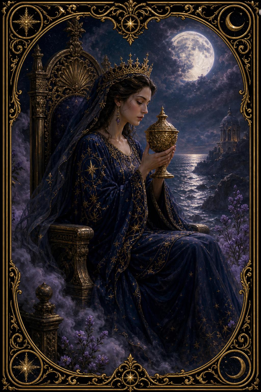 Queen of Cups tarot card.