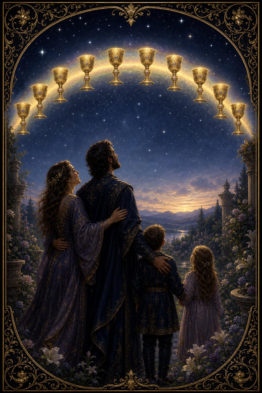 Ten of Cups tarot card.