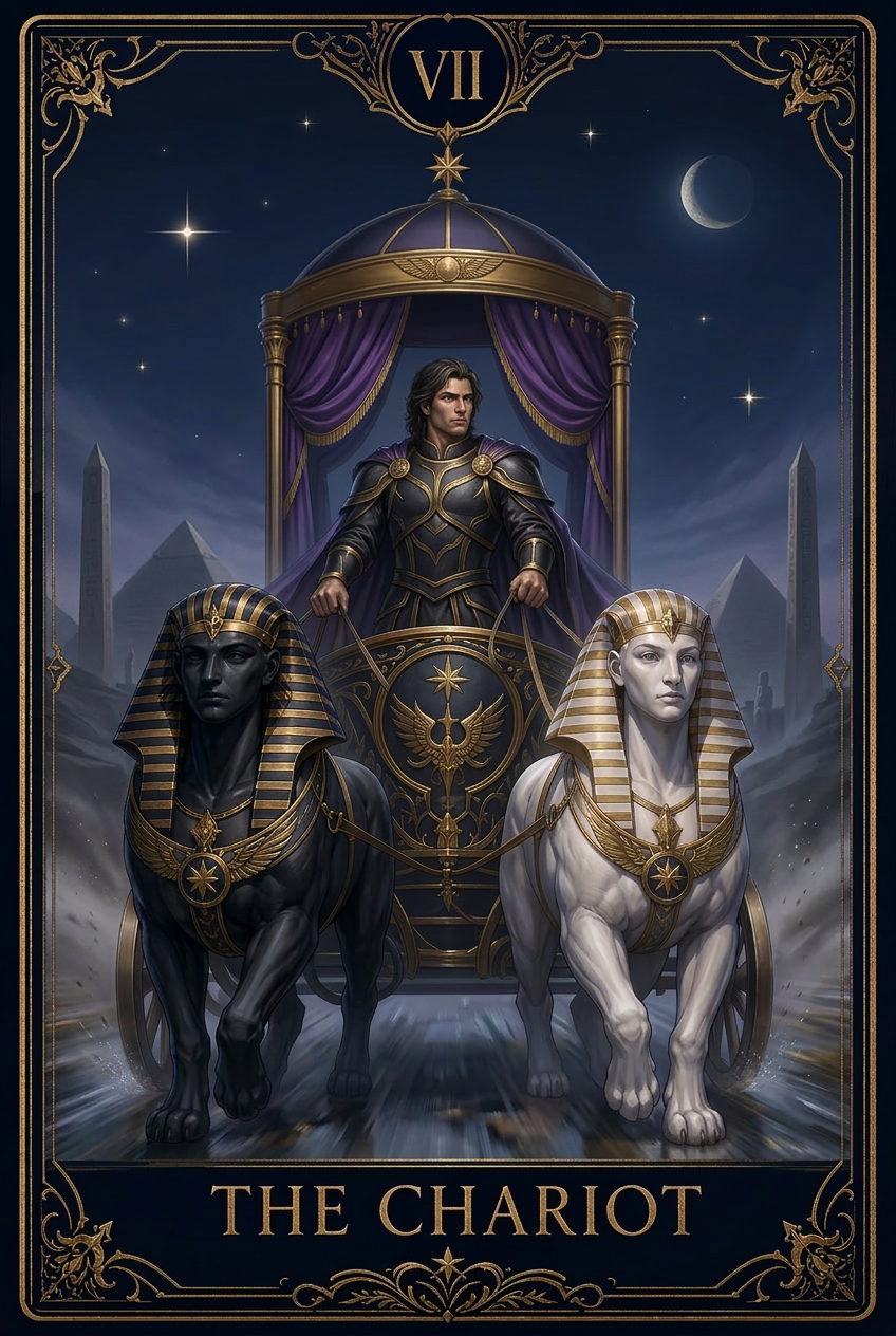 The Chariot tarot card placeholder.