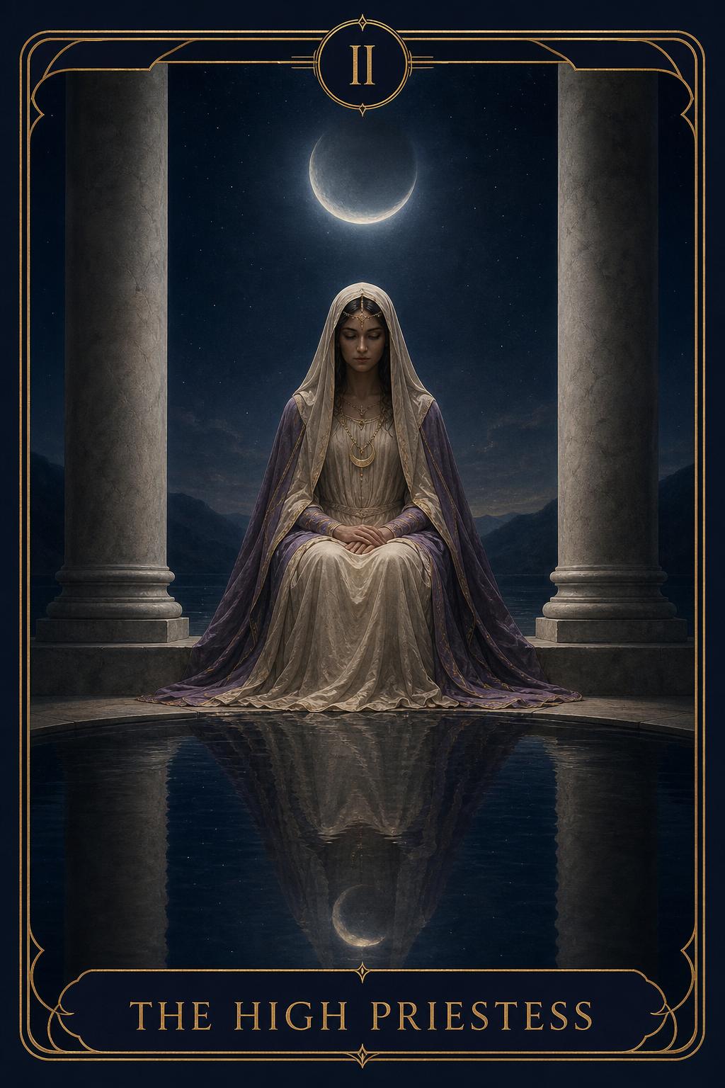 The High Priestess tarot card placeholder.